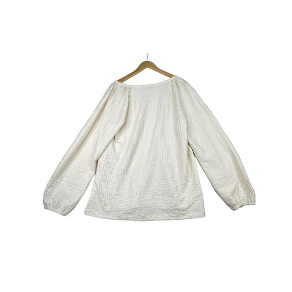 NEW Loft Long Sleeve Blouse‎ size XL White - Picture 5 of 7